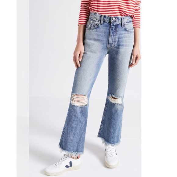 Current/Elliott Denim - Current/Elliott the high waist kick raw hem jeans